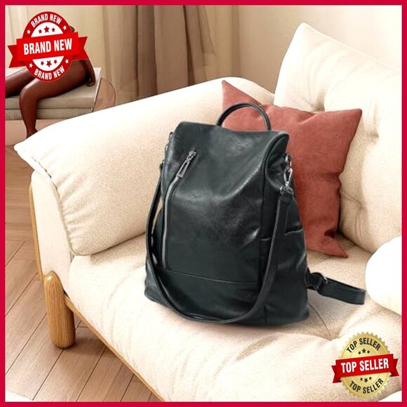 Small PU Leather Anti-Theft Backpack Purse Convertible Tote Shoulder Bag main image 4